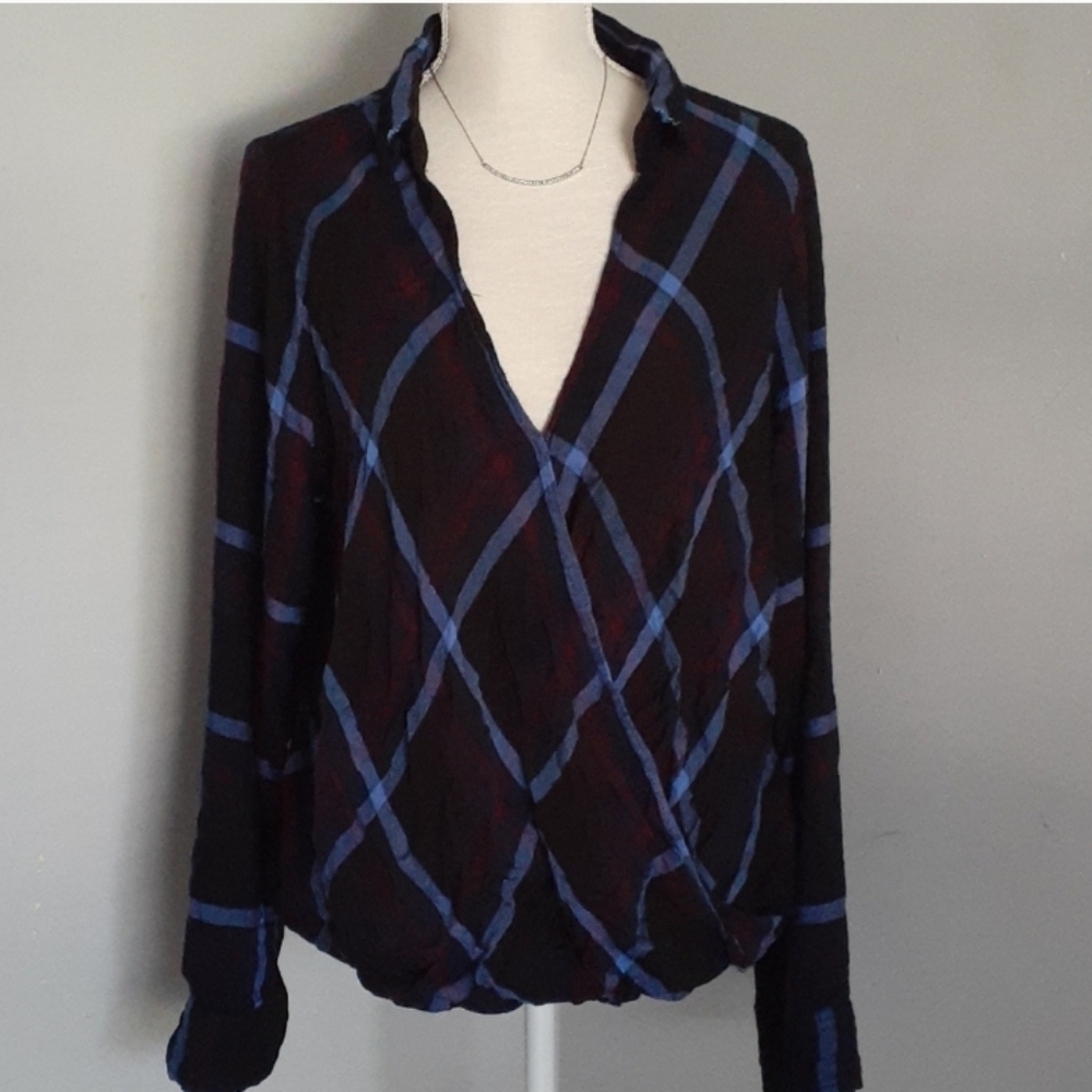 Aeropostale Distressed Wrap Top